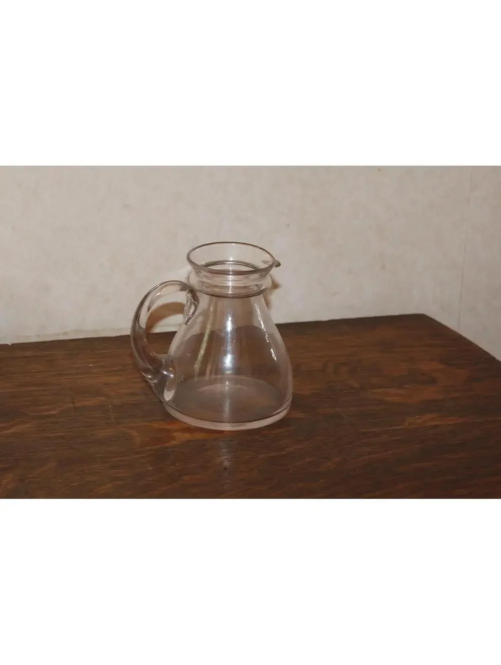 Vintage Glass Clear Small Pitcher